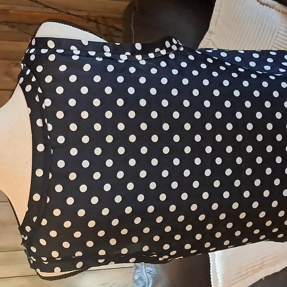 MICHAEL Michael Kors Navy Polka Dot Camisole Top Size L - Picture 5 of 9